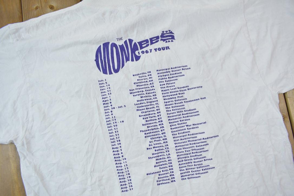Vintage 1995 The Monkees 1967 TourGraphic Band Tee