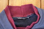 Vintage 1990s Up North Minnesota Embroidered Wolfpack Double Collar Crewneck Sweatshirt Mens L