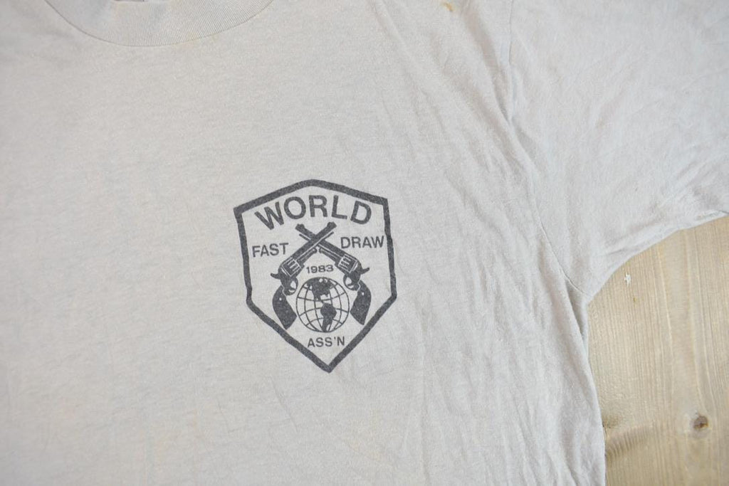 Vintage 1983 Sam's Town World Fast Draw Championship Graphic T-Shirt