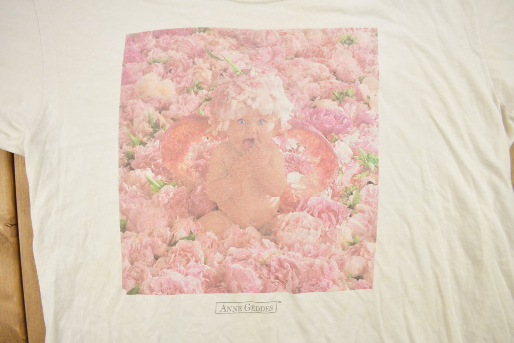 Vintage 1990s Anne Geddes Baby Picture Graphic T Shirt
