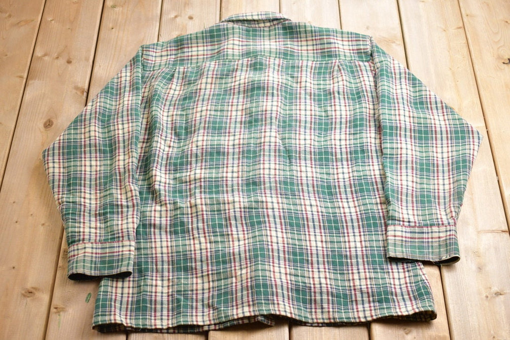 Vintage 1990s John Blair Plaid Flannel Button Up Shirt