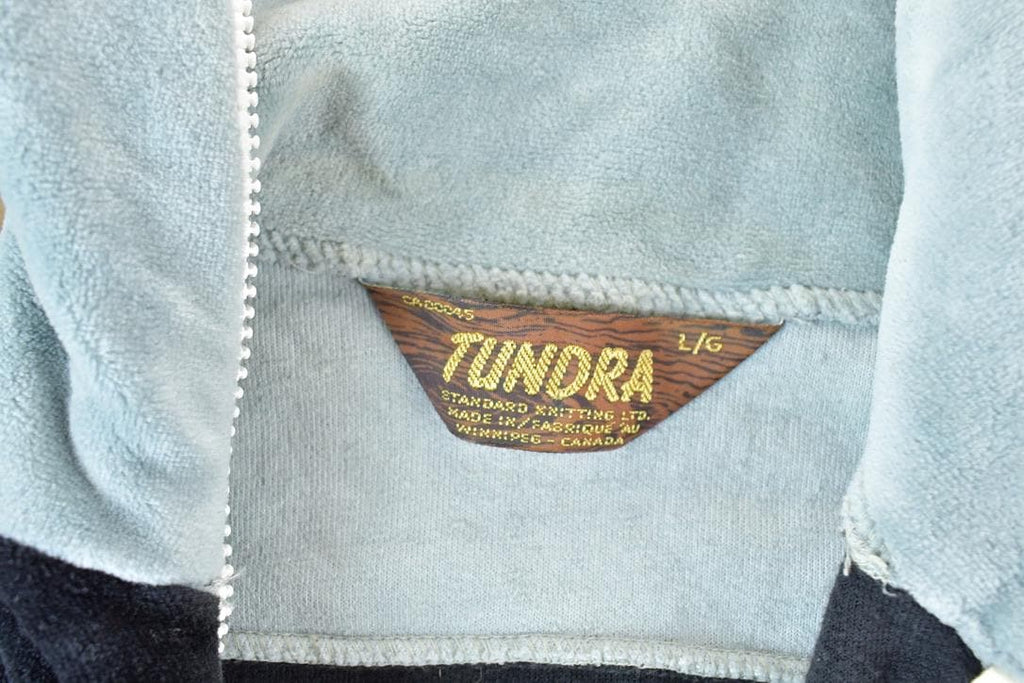 Vintage 1990s Tundra Quarter Zip Collared Velour Sweatshirt  90s Crewneck  Streetwear
