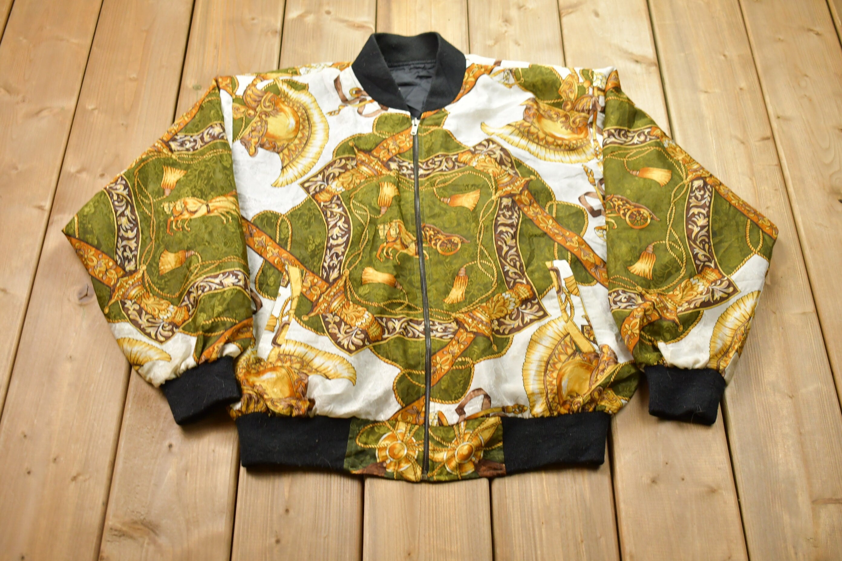 Vintage 1990s Satin All Over Print Jacket