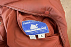 Vintage 1980s Beige & Red Reversible Swan Productions Puffer Vest