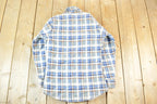 Vintage 1990s Outdoor Exchange Plaid Flannel Lined Button Up Shirt Mens S