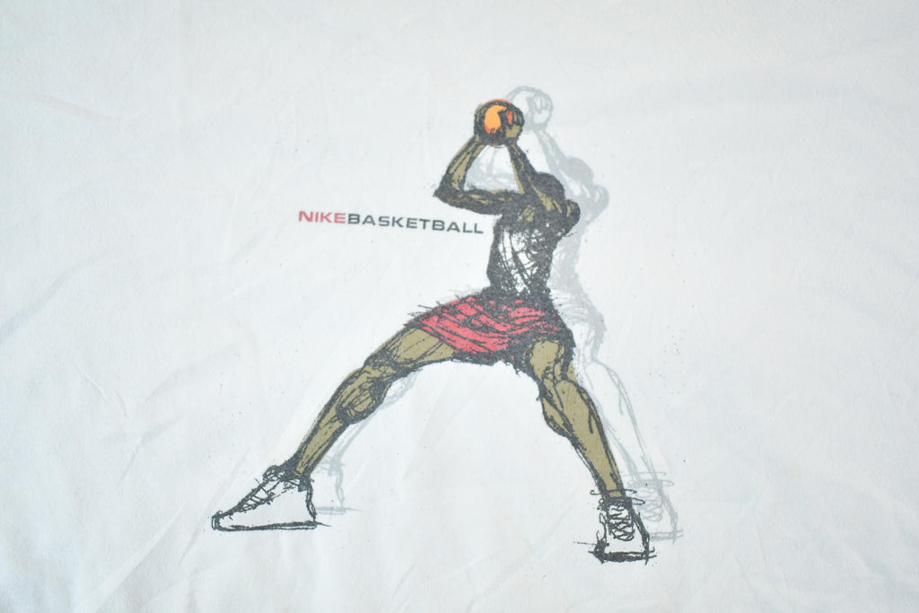 Vintage 1990s Nike Basketball Graphic T-Shirt Mens L