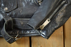 Vintage 1980s Leather Gold Biker Jacket - 44R