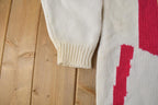Vintage 1990s Deadstock Shadows Abstract Pattern Knit Mock Neck Sweater Size 40