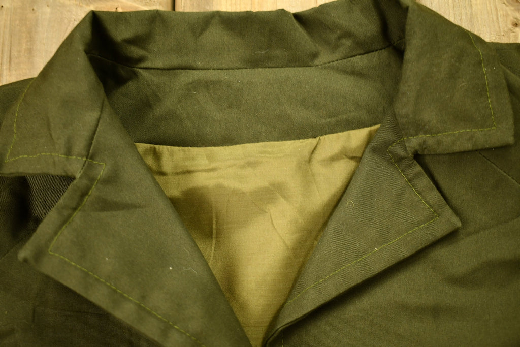 Vintage 1960s Military Button Up Overcoat