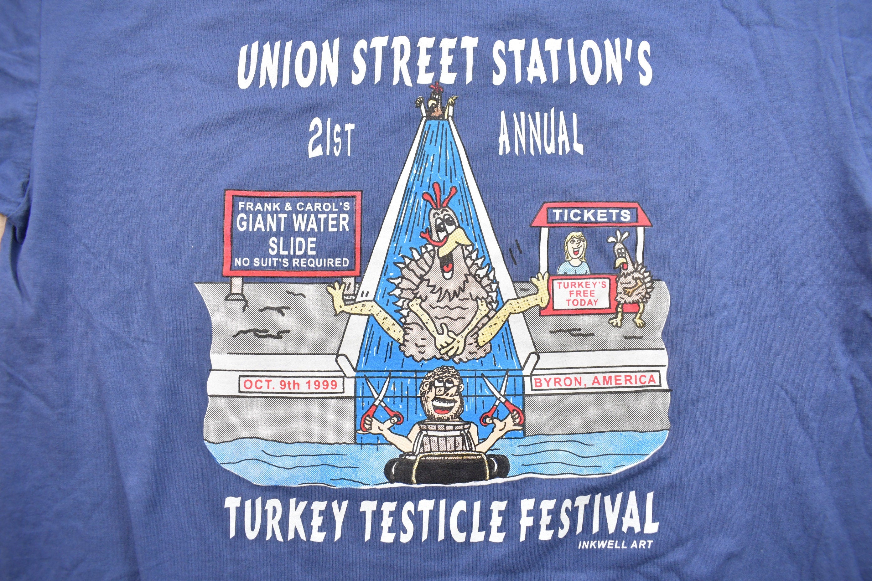 Vintage 1999 Union Street Turkey Festival Graphic T Shirt