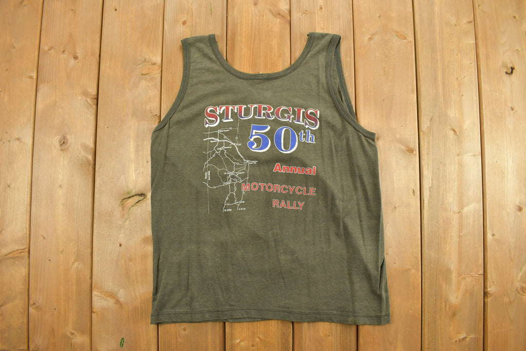 Vintage 1990 Sturgis Bike Rally T-Shirt  Biker Shirt  90s Tank Top  Americana  American Vintage  Retro  50th Anniversary  Black Hill