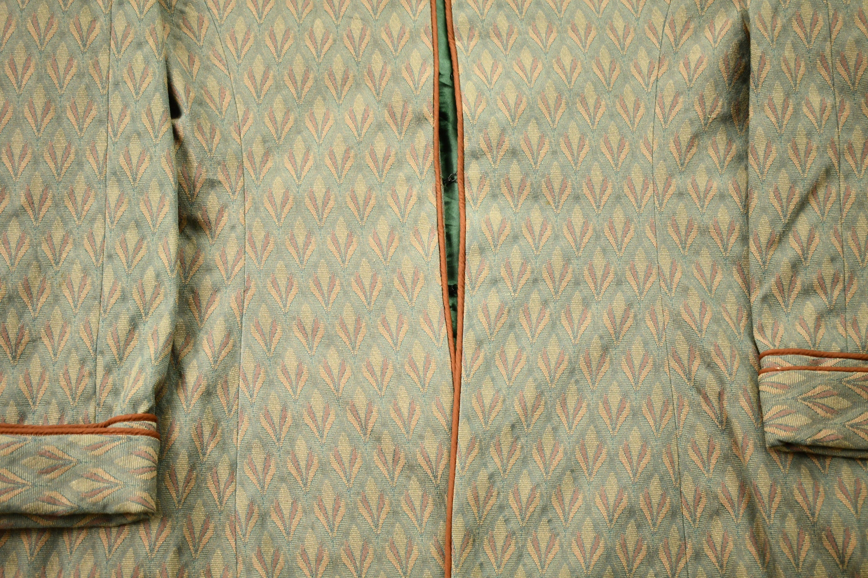 Vintage 1940s Peacock Paisley Canvas Jacket