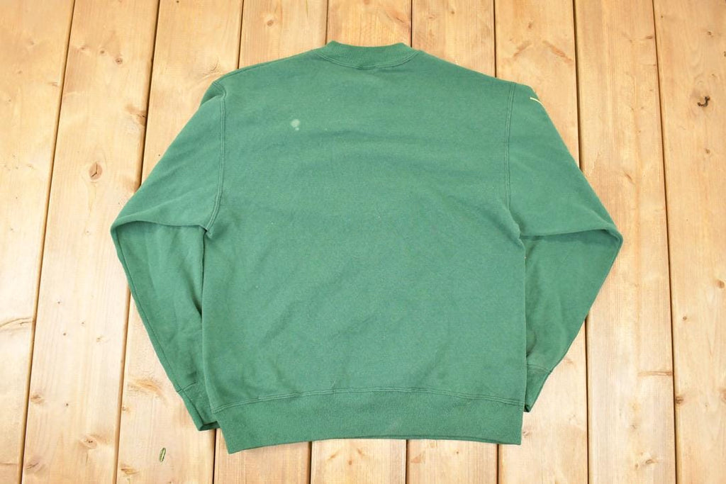 Vintage 1990s Cute Pixel Farm Ducks Graphic Print Crewneck Sweatshirt Men's M