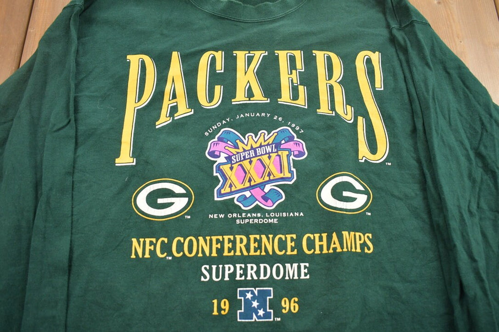 Vintage 1996 Green Bay Packers NFC Conference Champs Graphic T-Shirt