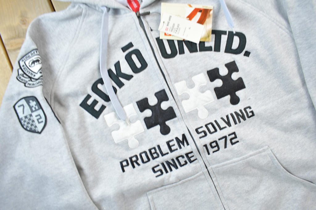 Vintage Deadstock Y2K Ecko Embroidered Zip Up Hoodie Size XL