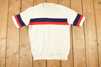 Vintage 1980s Zeppelin Striped Souvenir Travel T-Shirt Men's S