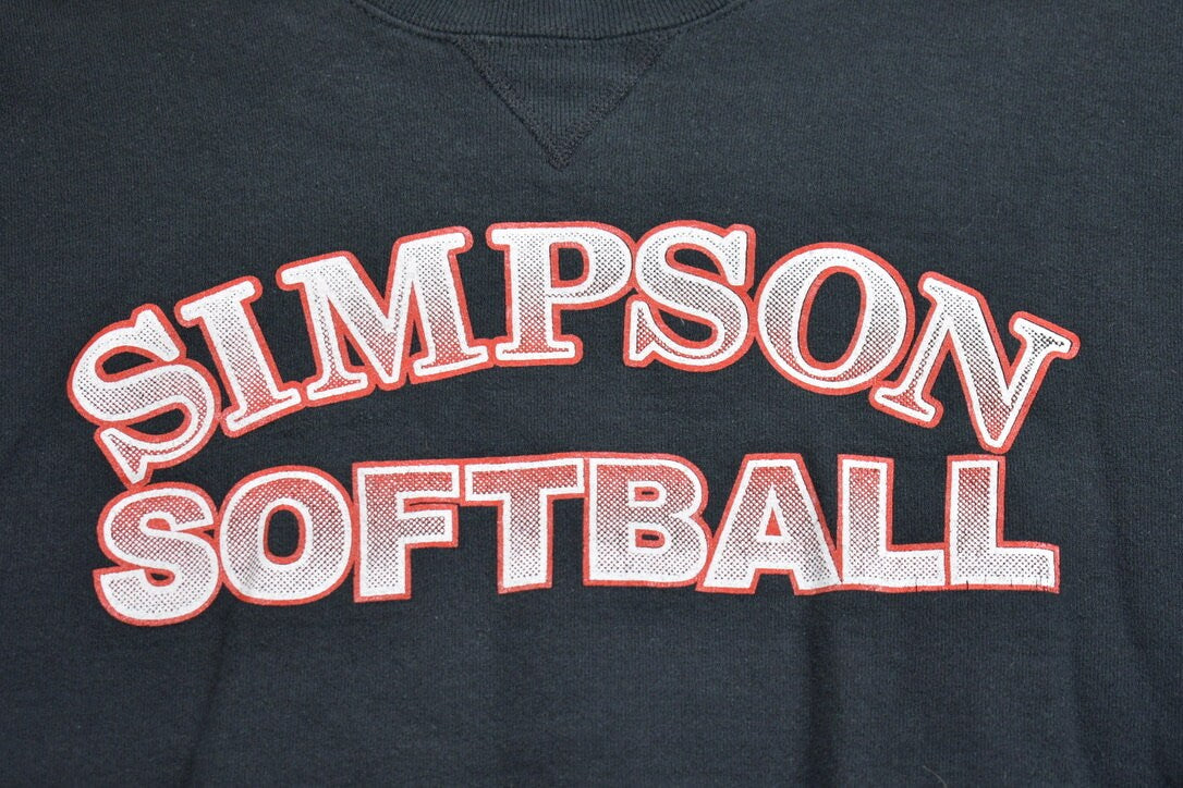 Vintage 1990s Simpson Softball Russell Athletics Crewneck Sweatshirt