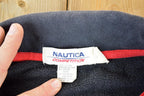 Vintage 1990s Nautica Competition quarter Zip Souvenir Crewneck Sweatshirt Made In USA