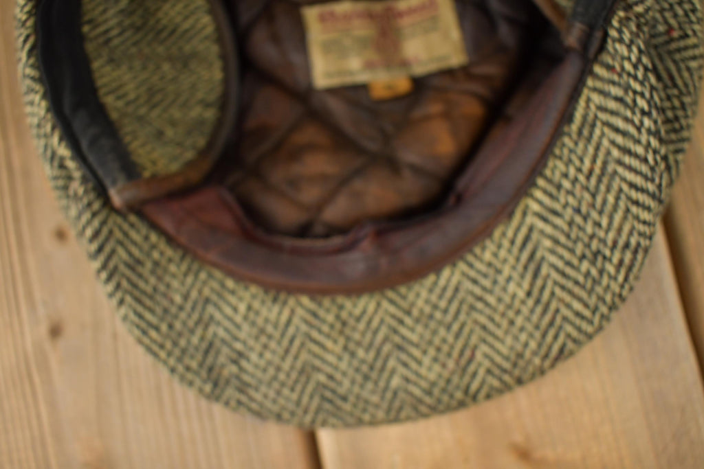Vintage 1980s Eddier Bauer Harris Tweed Paper Boy Hat Size XL