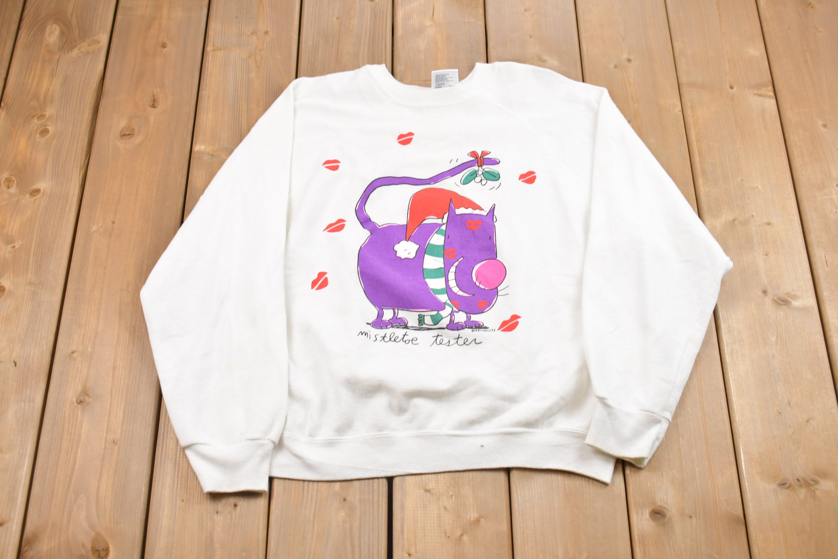 Vintage 1996 Mistletoe Tester Christmas Sweater