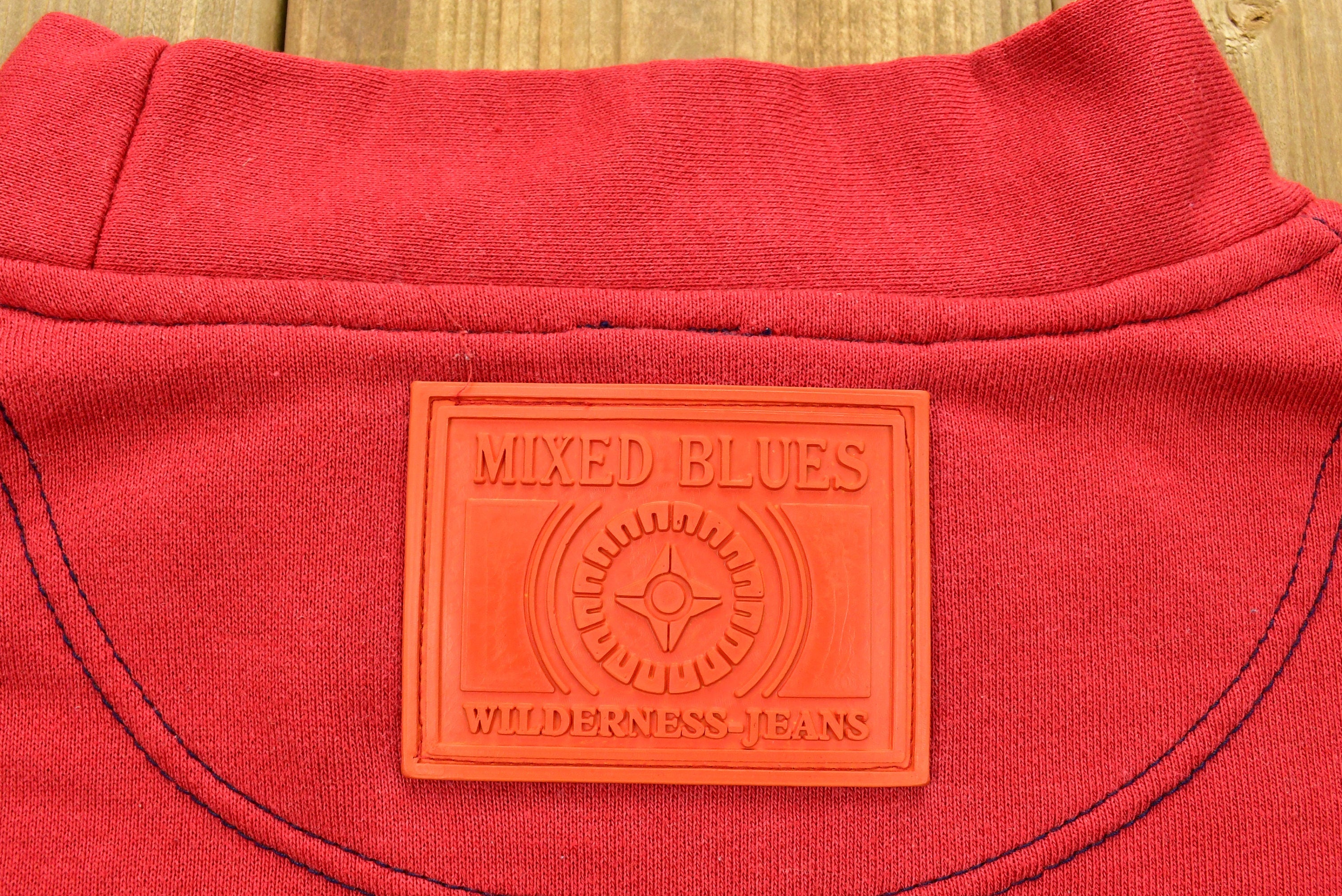 Vintage 90's Last Frontier Mixed Blues Wilderness Crewneck Sweatshirt