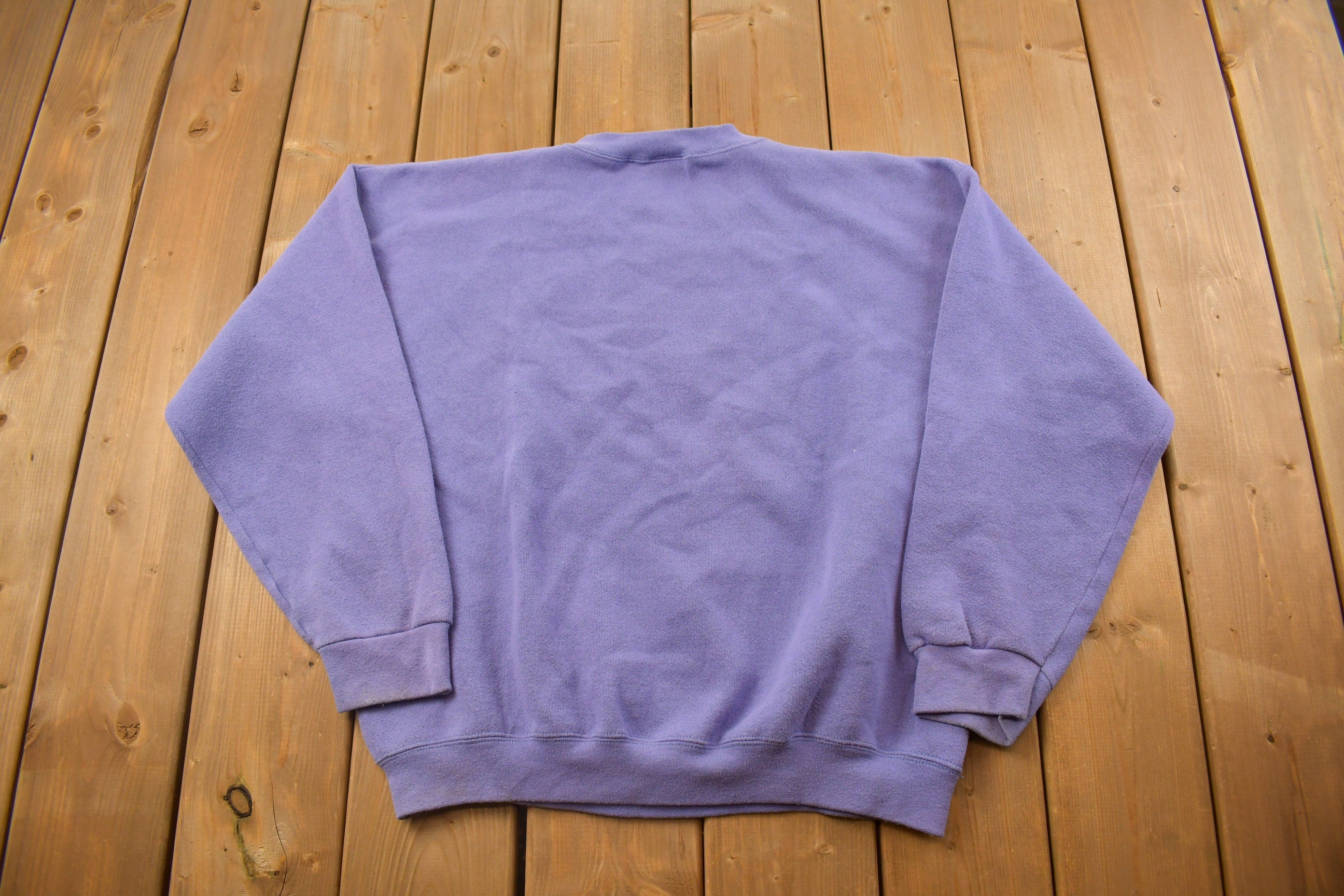 Vintage 1990s Tultex Purple Blank Crewneck Sweatshirt