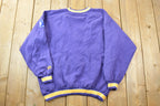 Vintage 1990s Minnesota Vikings NFL Lee Sport Heavy Cotton Crewneck Sweatshirt / Made In USA / Football / Embroidered Sportswear / Americana