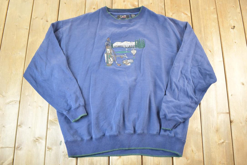 Vintage 1990s Croft And Barrow Golfing Crewneck Sweatshirt Mens L