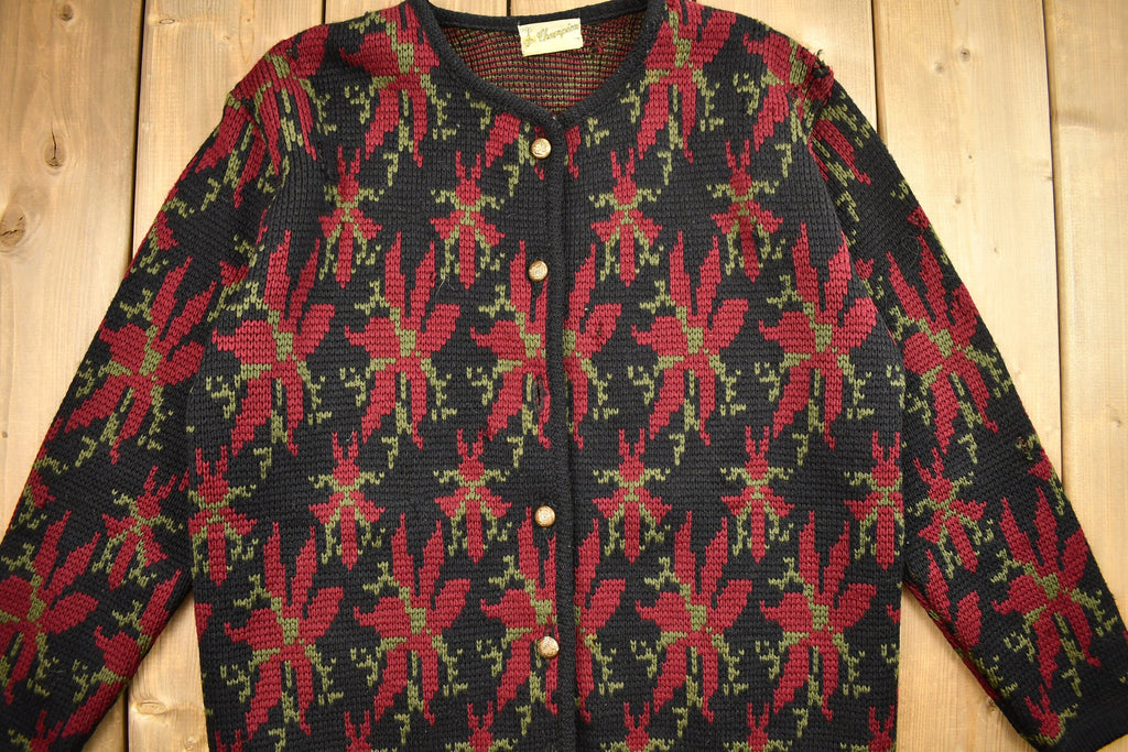 Vintage 1960s Champion Knitting Mills Cardigan Sweater  Vintage Champion  Button Up  Patchwork  True Vintage  Made In Canada