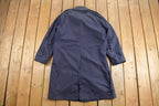 Vintage 1983 Military Blue All Weather Wool Lined Trench Coat