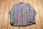 Vintage 1990s Osh Kosh Plaid Button Up Shirt / 1990s Button Up / Vintage Flannel / Casual Wear / Workwear / Pattern Button Up