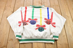 Vintage 1990s Cute Ornaments Boundary Waters Crewneck Sweater