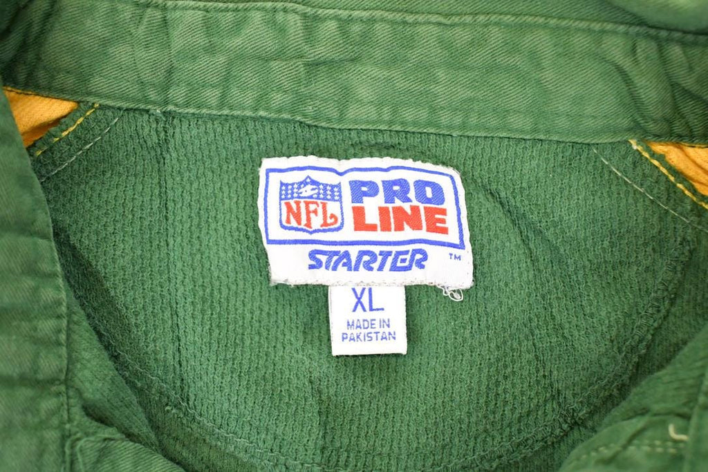 Vintage 1990s Green Bay Packers Starter Pro Line Quarter Button NFL Crewneck Sweatshirt Mens XL