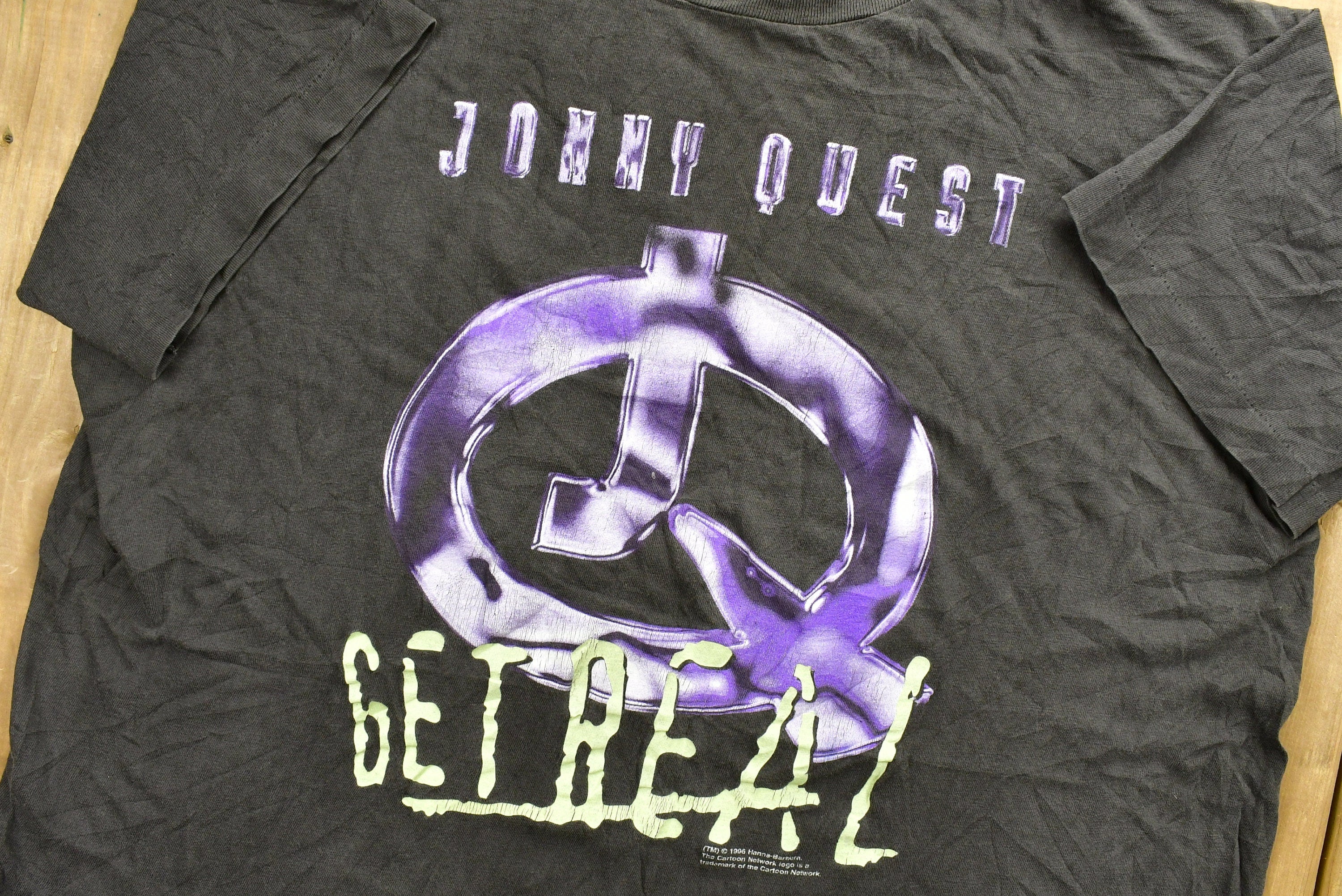 Vintage 1996 Johnny Quest Get Real Cartoon T-Shirt