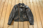 Vintage 1990s Ash Creek Leather Motorcycle Jacket Men's Medium