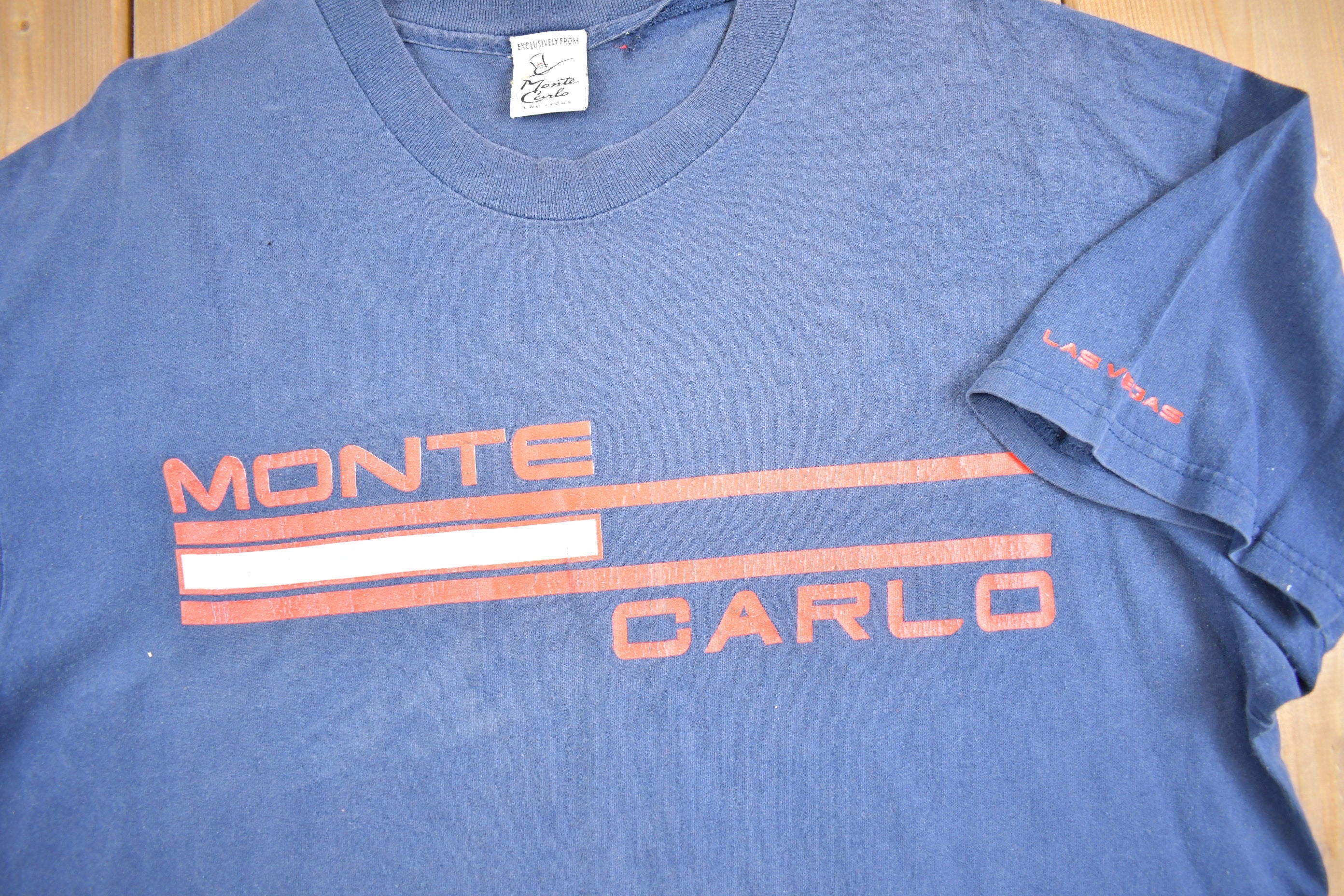 Vintage 1990s Monte Carlo Las Vegas Graphic T Shirt