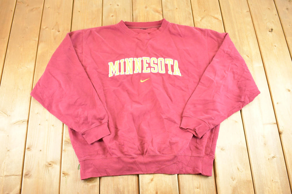 Vintage Y2K Nike Minnesota Middle Swoosh Embroidered Crewneck Sweatshirt / Vintage Nike / Sportswear / Streetwear / Athleisure