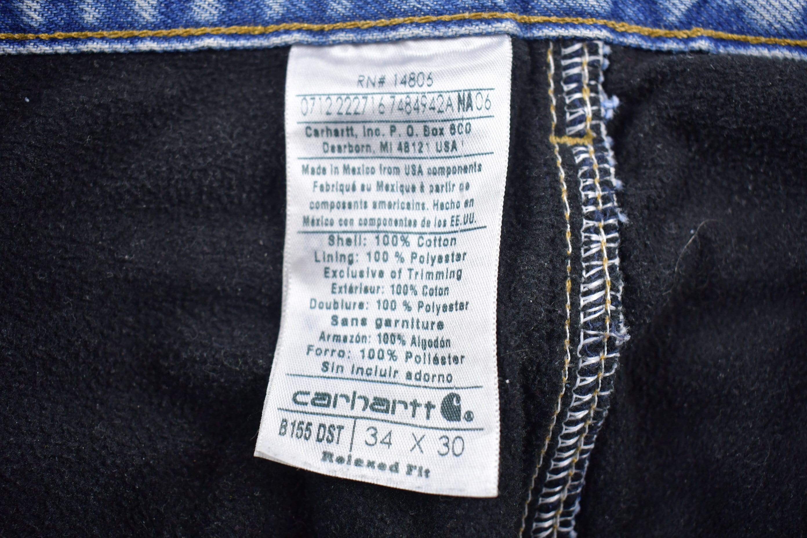 Vintage 1990s Lined Carhartt Work Jean Pants Size 32 x 25