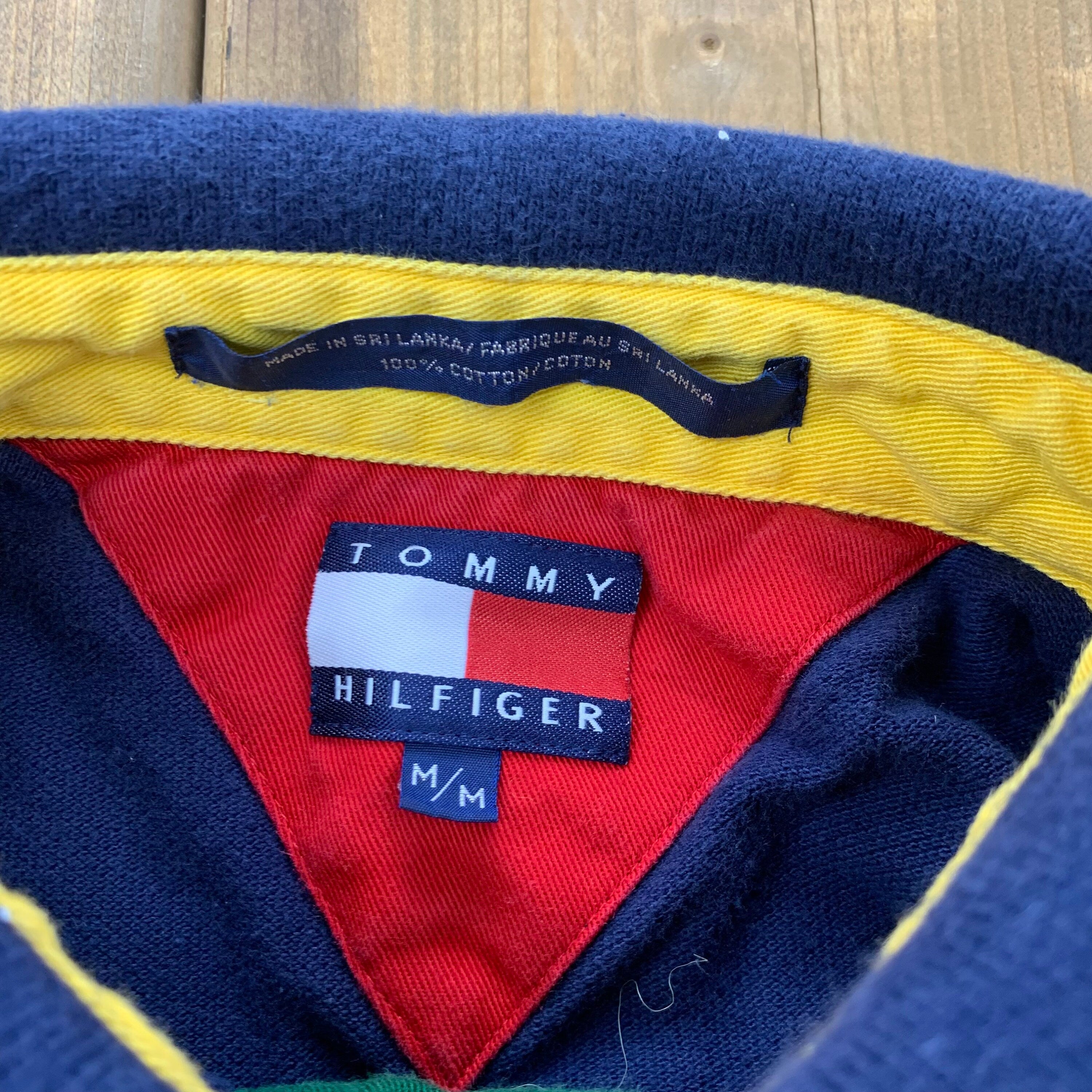 Vintage 1990s Tommy Sailing Gear Graphic Polo T-Shirt