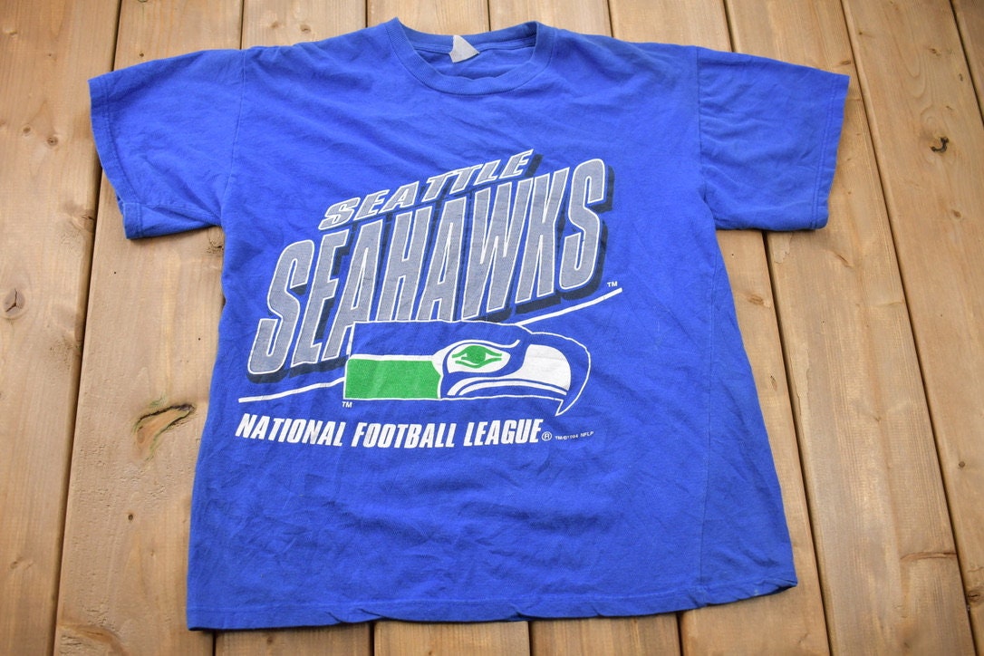 Vintage 1994 Seattle Seahawks NFL Logo Graphic T-Shirt