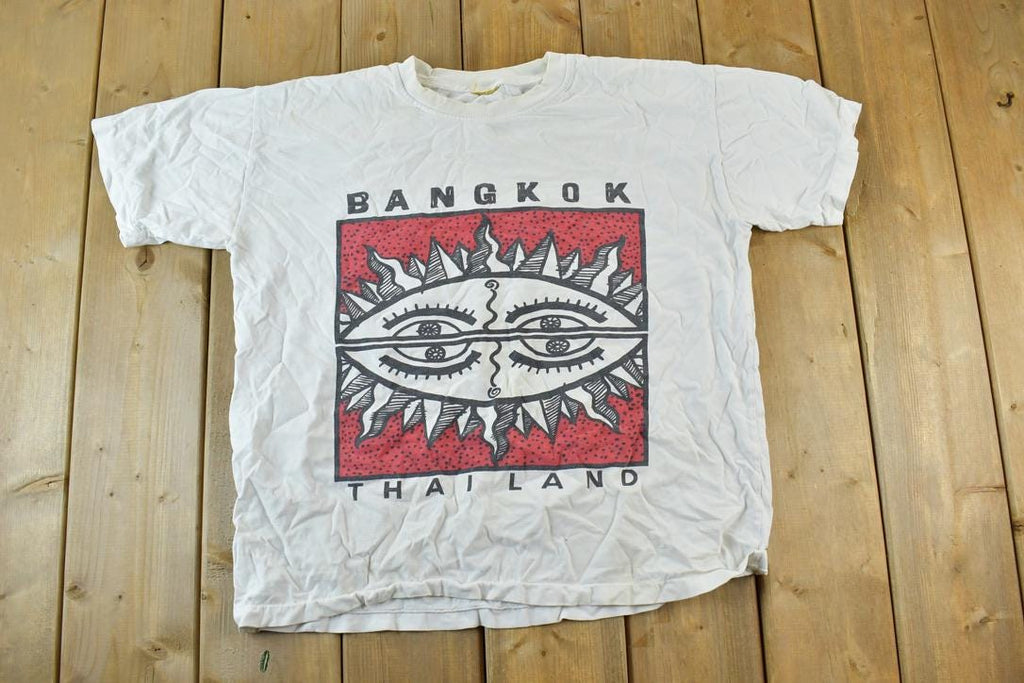Vintage 1990s Bangkok Thailand Souvenir Single Stitch Graphic Print T-Shirt