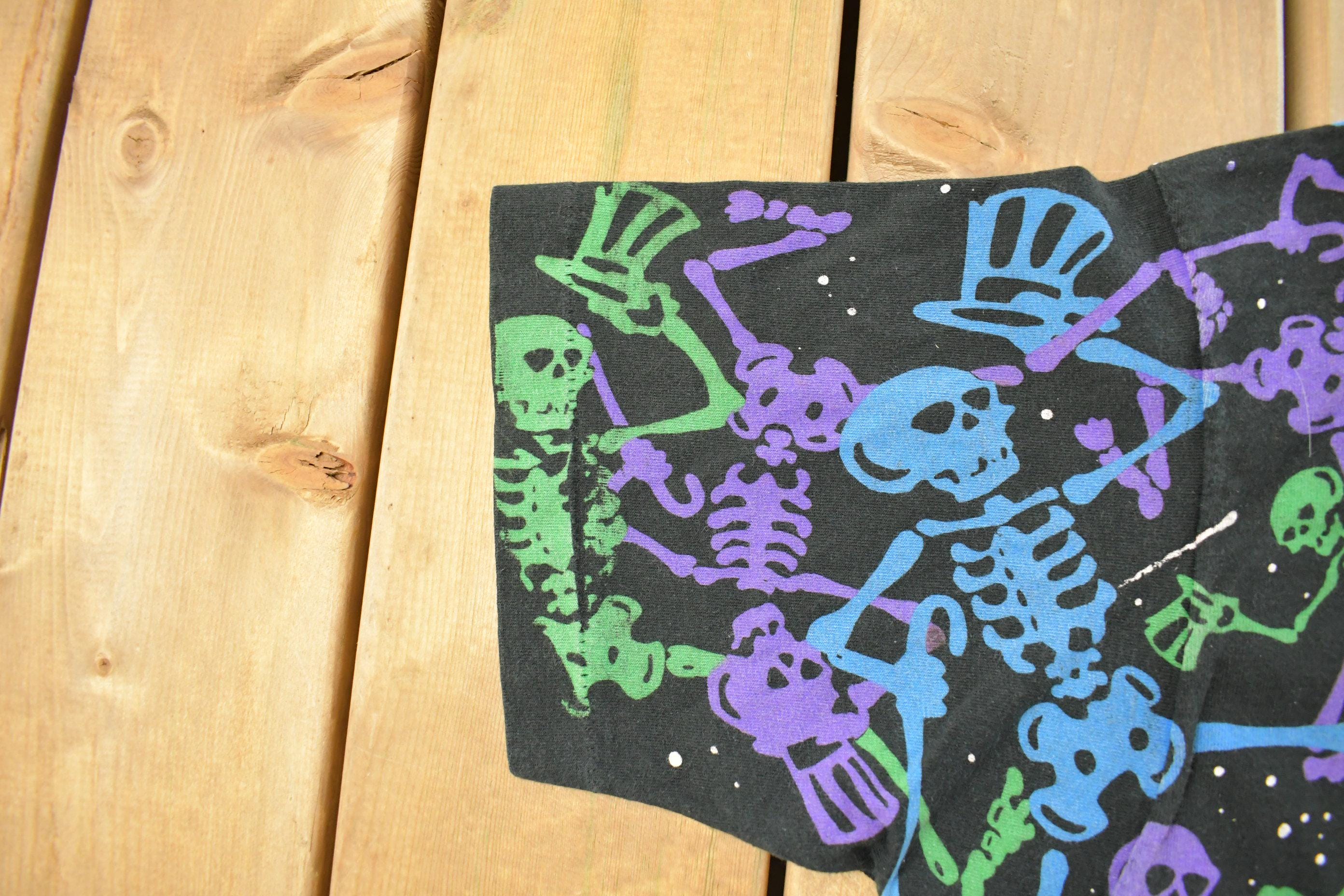 Vintage 1992 The Grateful Dead Dead Spaces All Over Print Graphic T-Shirt Men's XL