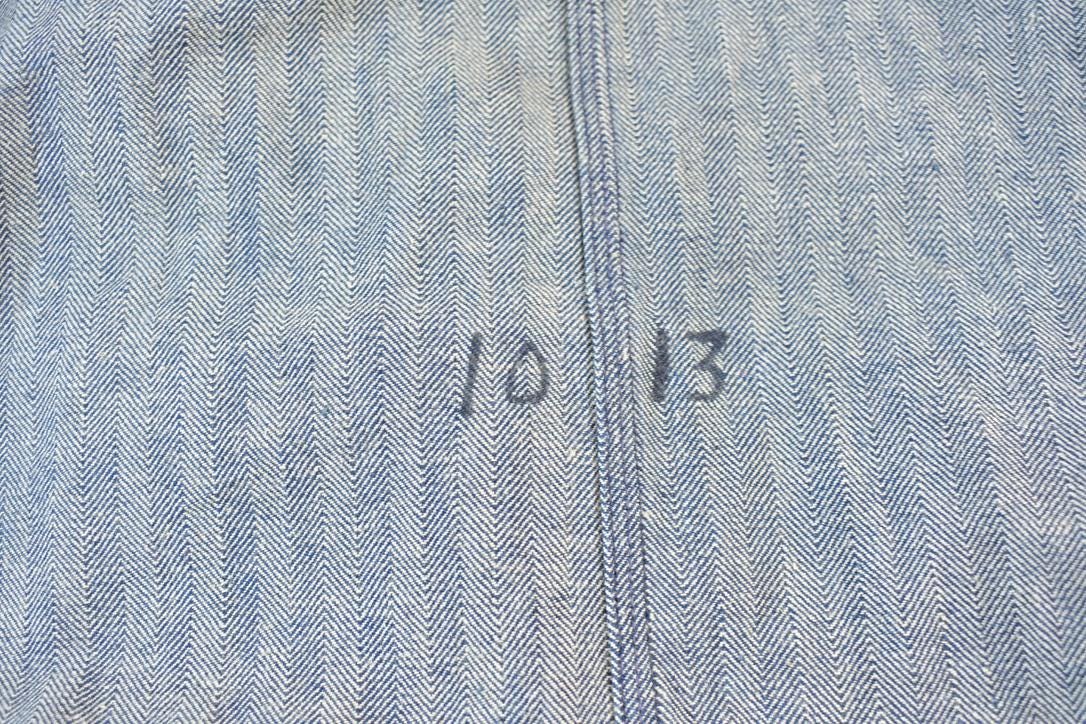 Vintage 1940s 4 Pocket Shop Coat Johnson & Co Go-Pfor 48 Herringbone