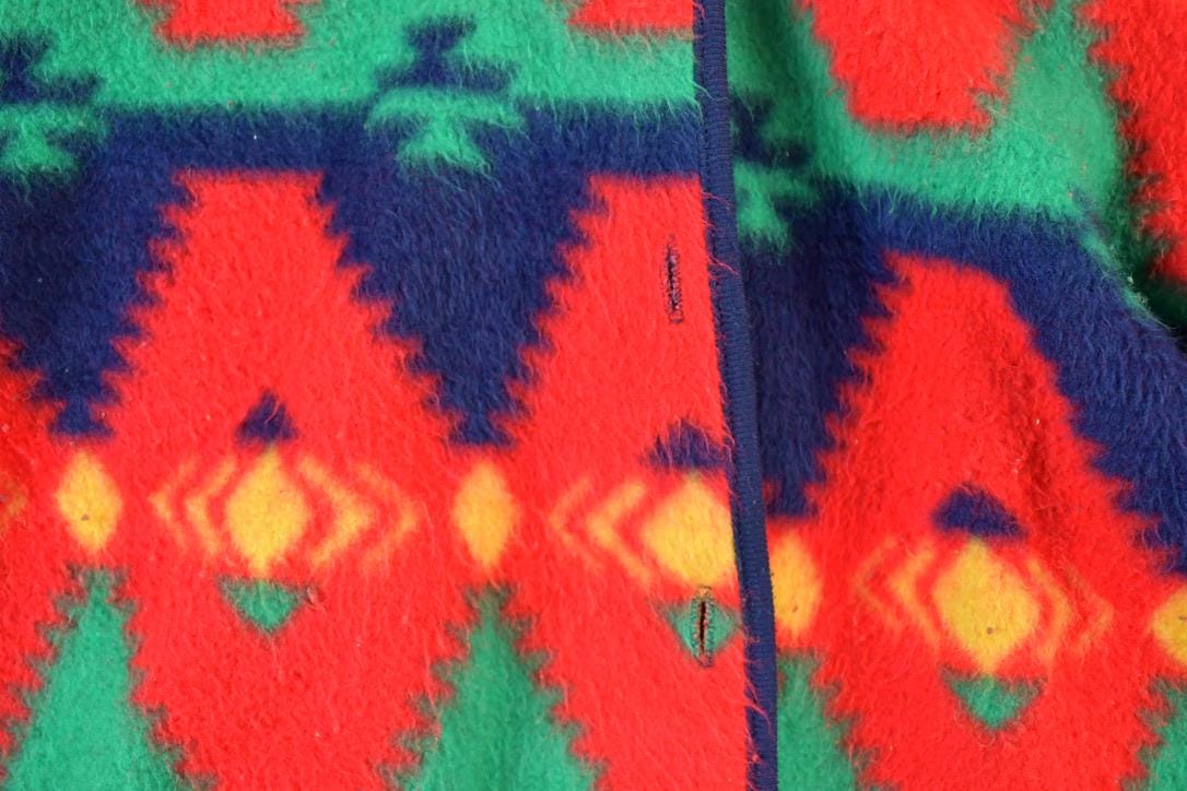 Vintage 1980s David Wayne Wool Abstract Pattern Light Button Up Jacket