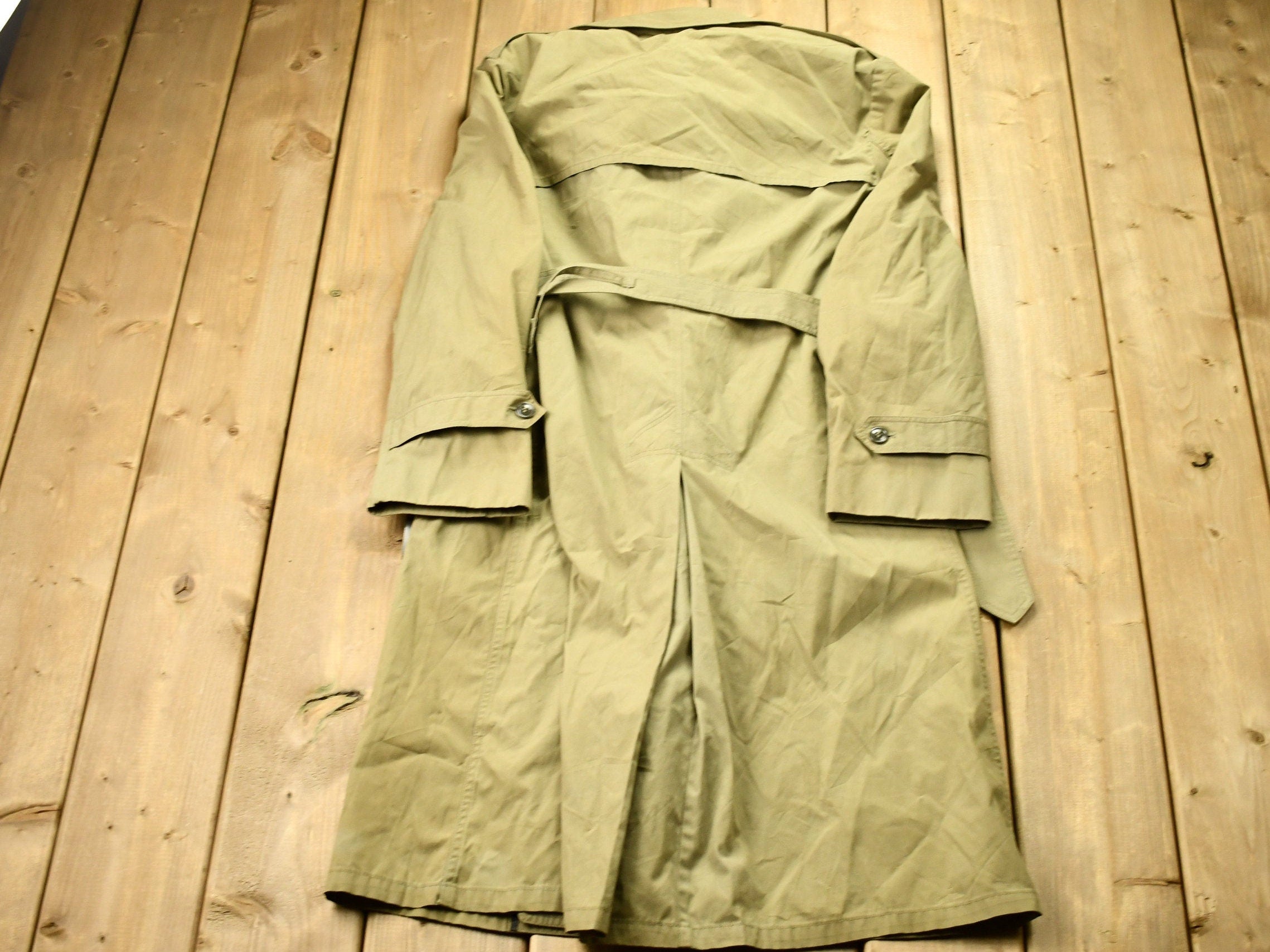 Vintage 1980s Military Trench Coat