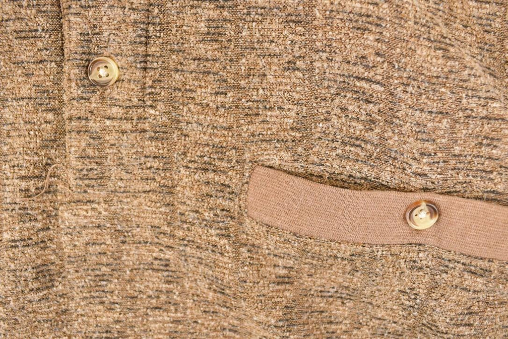 Vintage 1980s John Blair Quarter Button Knit Shirt Men's L