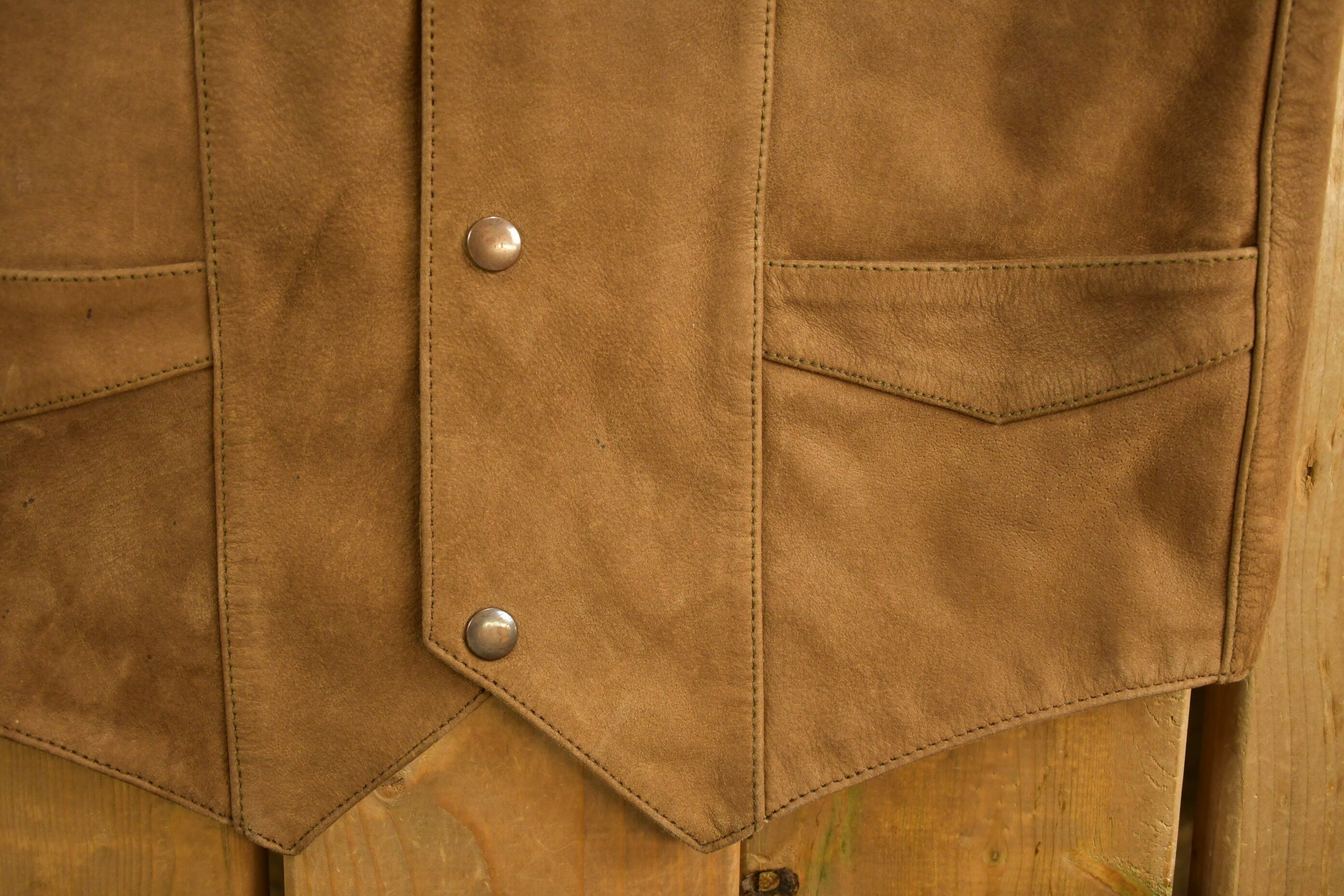 Vintage 1990s Leather Gallery Leather Western Vest