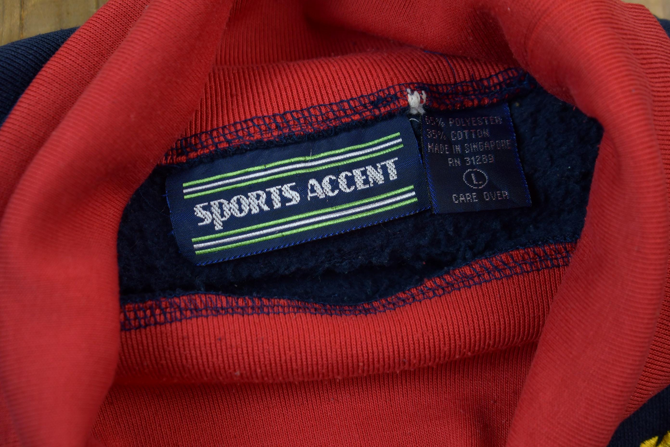 Vintage 1990s Sport Accent Fleece Sweater