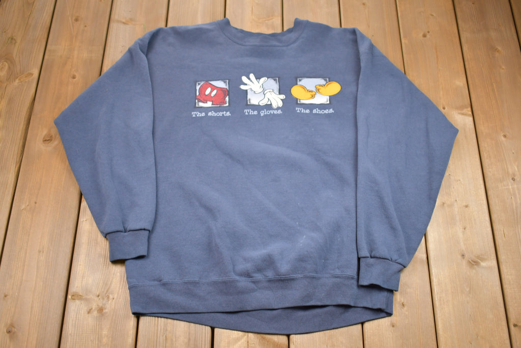 Vintage 1990s The Walt Disney Mickey Mouse Graphic Crewneck Sweatshirt