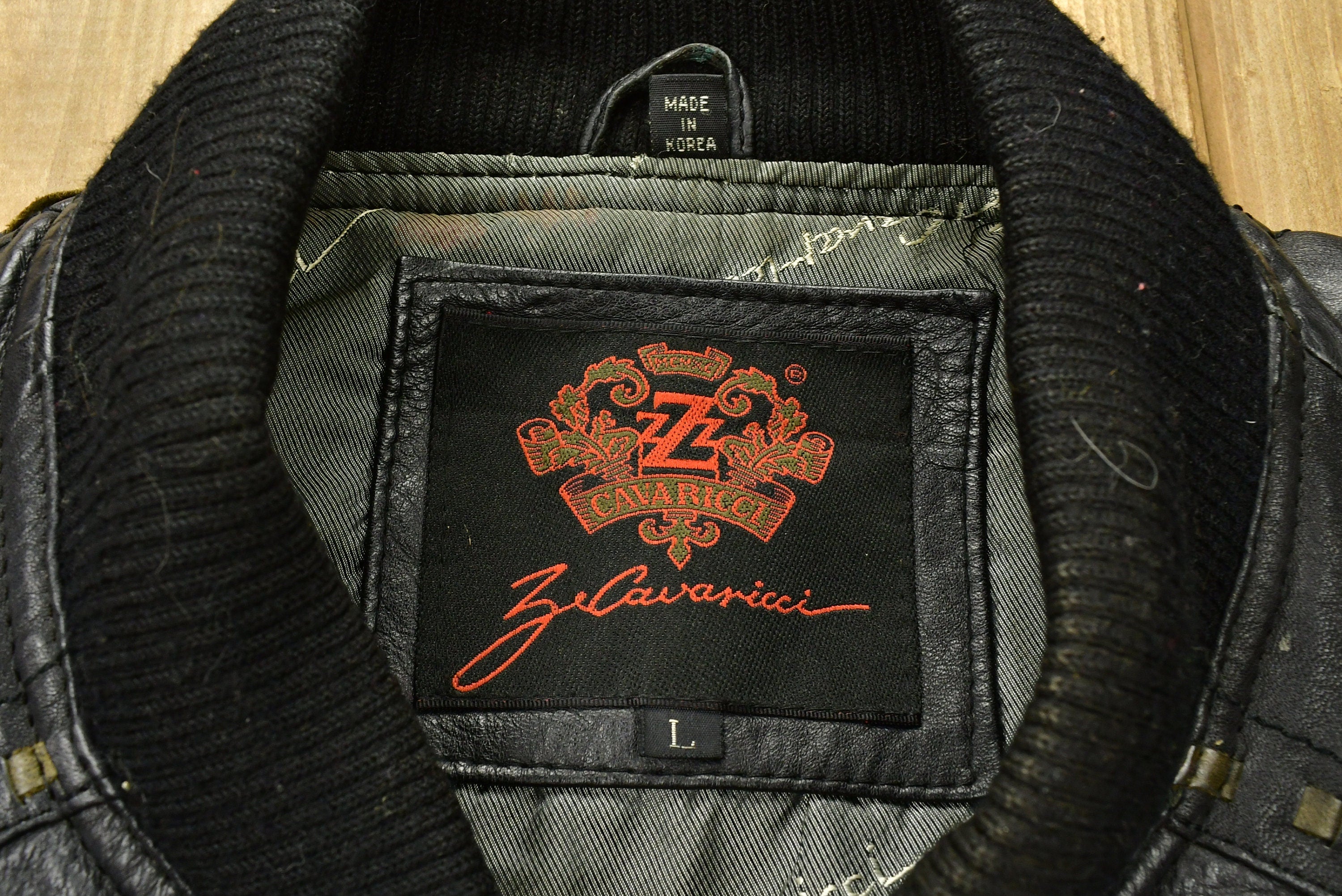 Vintage 90's Cavaricci Horse Graphic Leather Jacket Katamandu Airbrush